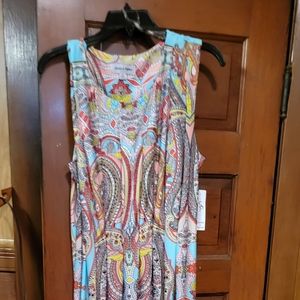 Pastel print midi dress